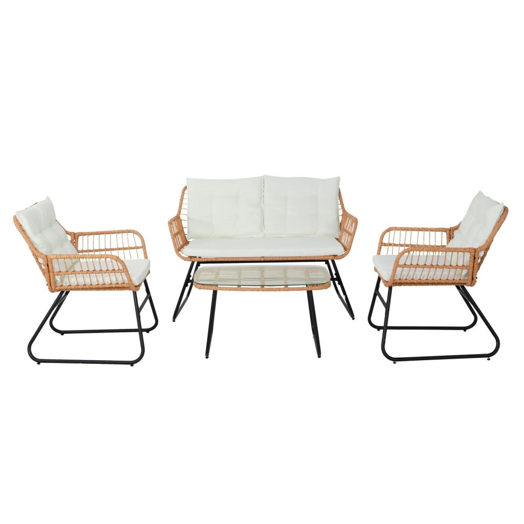 4 Seater Rattan Sofa Set