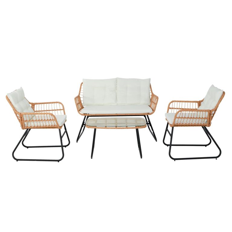 4 Seater Rattan Sofa Set